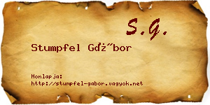 Stumpfel Gábor névjegykártya